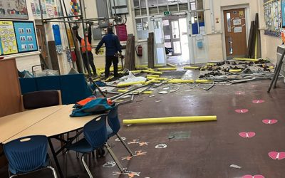 Emergency Builders Clean at Local School in Liverpool