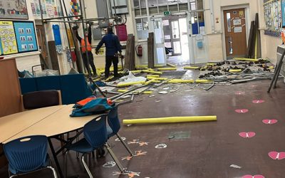 Emergency Builders Clean at Local School in Liverpool