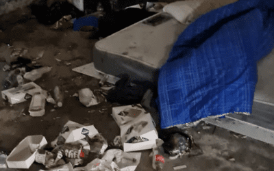 Underground car park clean after homeless encampment